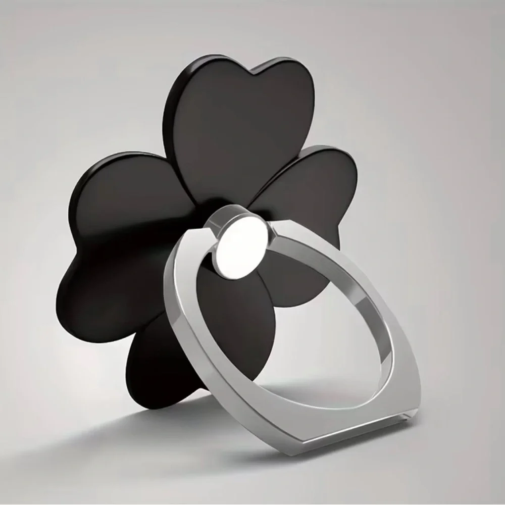 Universal Lucky Clover Metal Cell Phone Ring Holder - 3-Piece Floral Variety